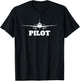 Aviation Airplane Fly Line Funny Vintage Pilot T-Shirt - T-Shirt | Black