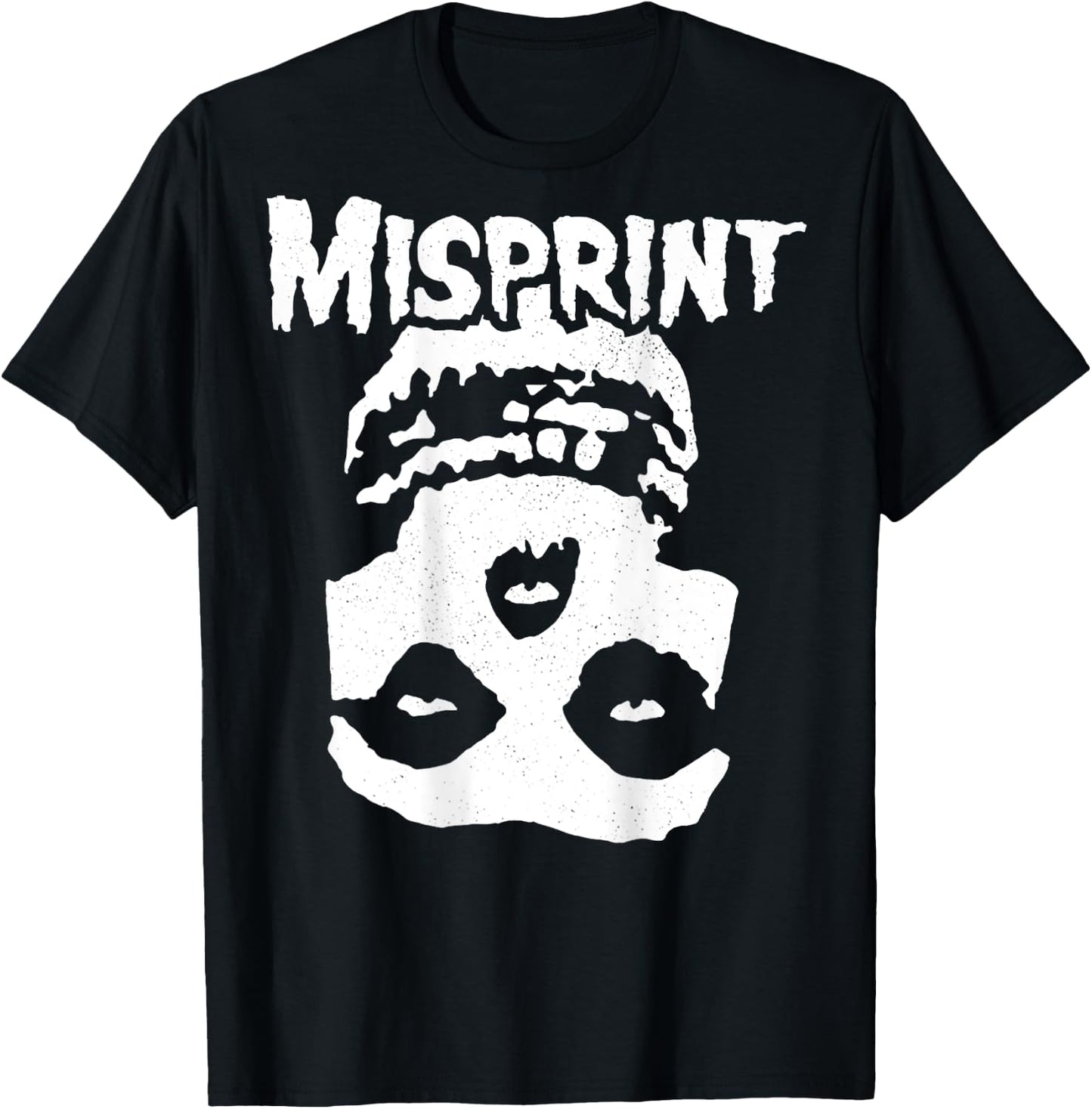 Misprint Skull (on back) T-Shirt - T-Shirt | Black