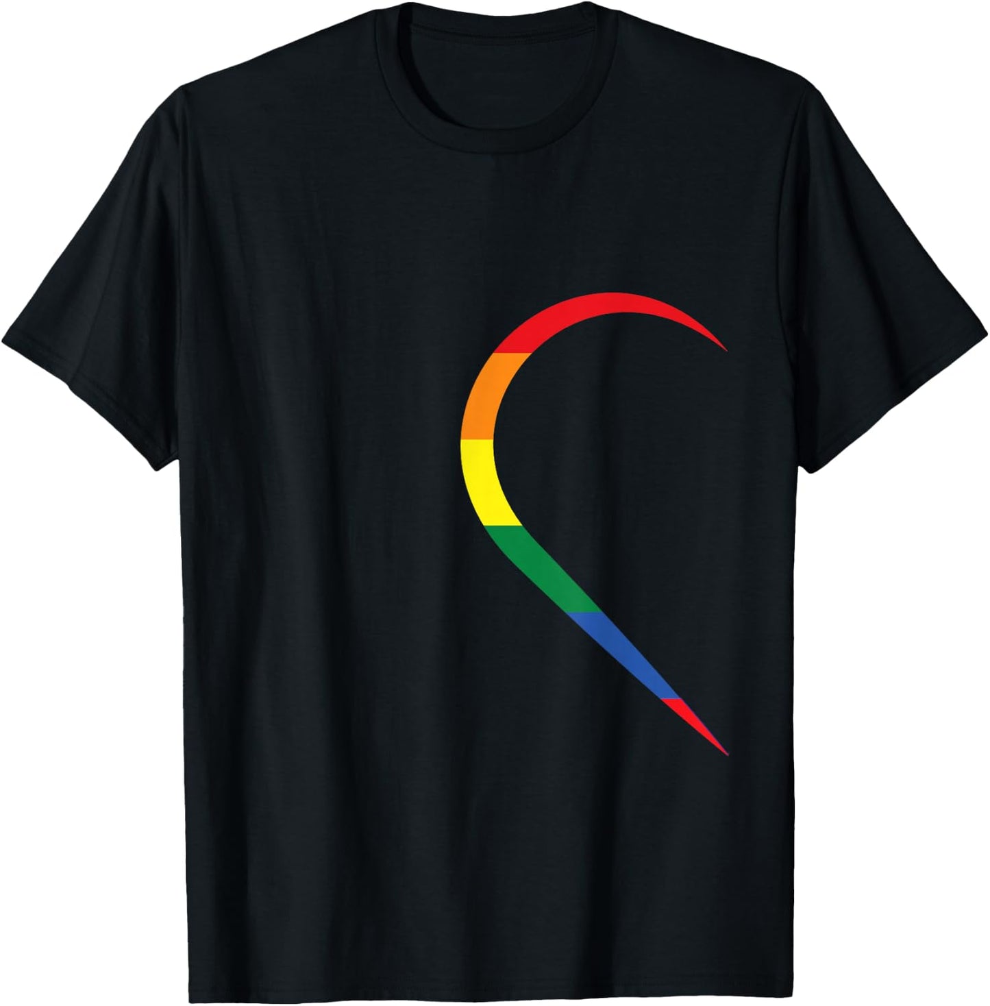 LGBT Half Heart Love Couple Gay Pride Month T-Shirt - T-Shirt | Black