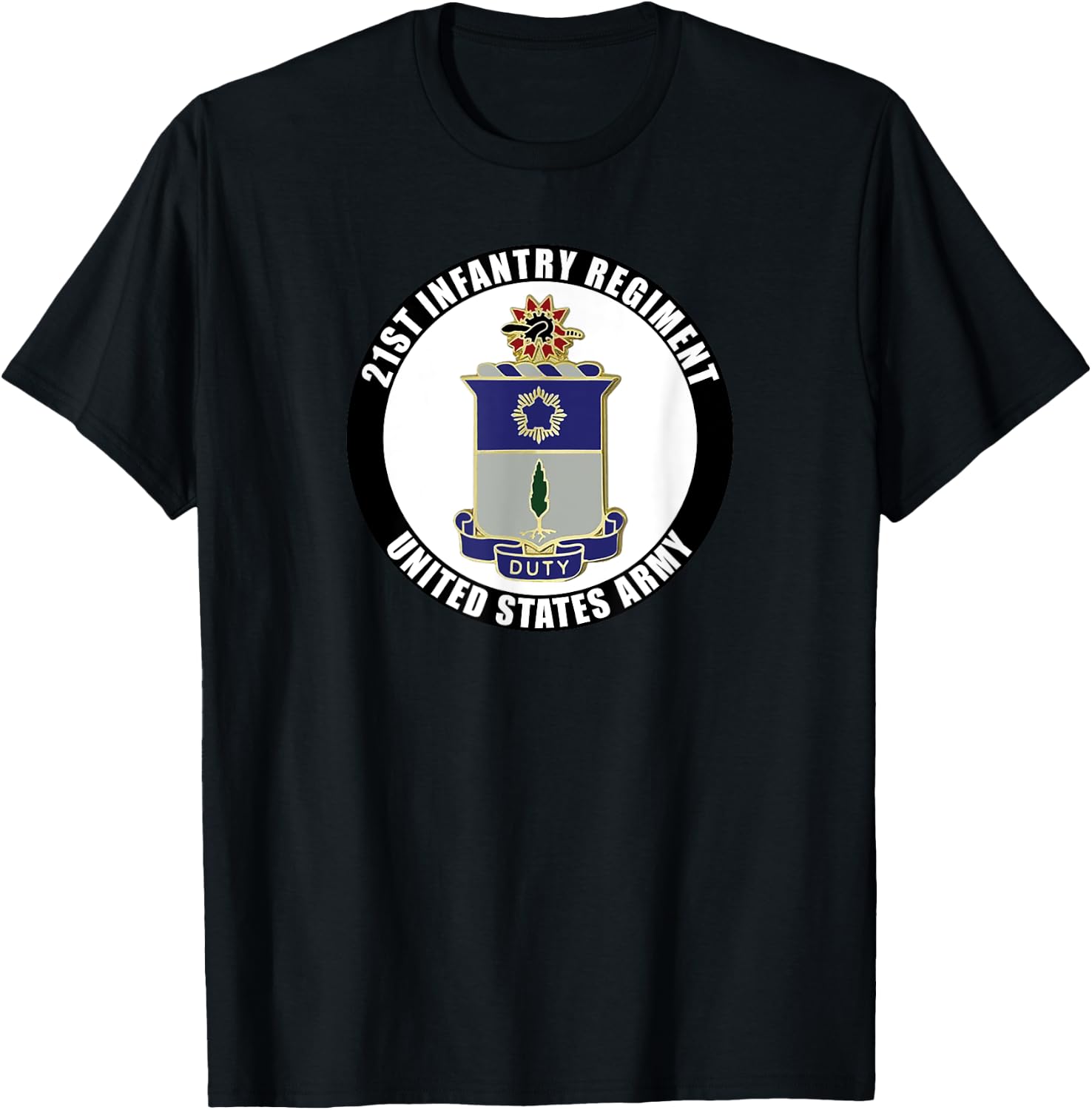 21st Infantry Regiment United States Army Veteran Military T-Shirt - T-Shirt | Black