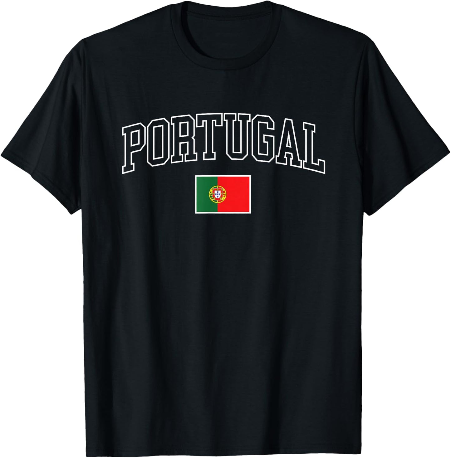 Vintage Portugal Flag Retro Kids Souvenir T-Shirt - T-Shirt | Black