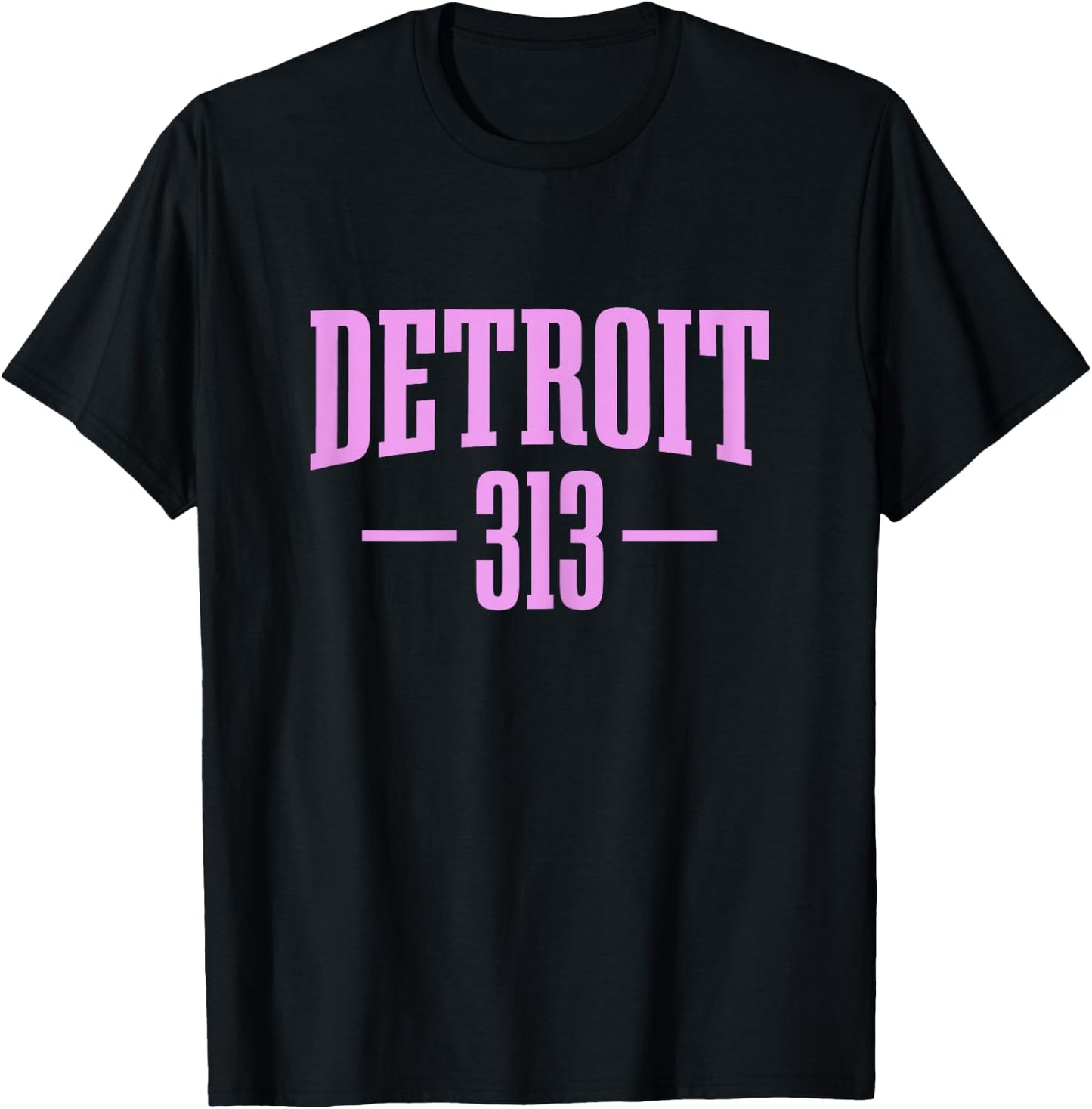 Detroit Michigan 313 Area Code Pride Retro T-Shirt - T-Shirt | Black