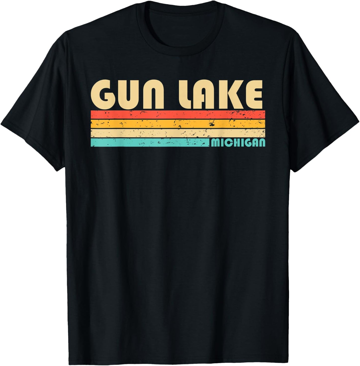 GUN LAKE MICHIGAN Funny Fishing Camping Summer Women T-Shirt - T-Shirt | Black