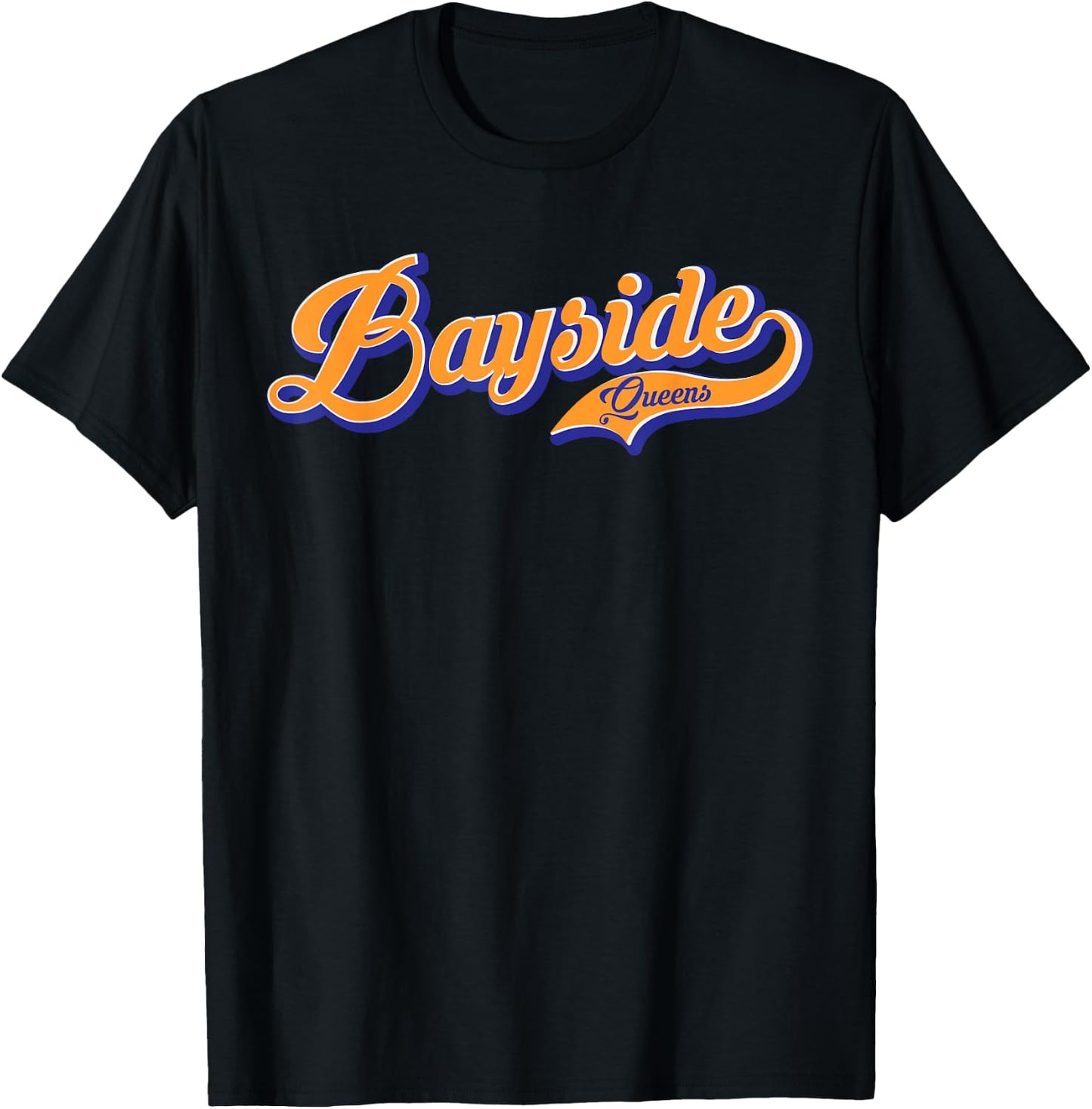 Bayside Queens New York City Classic Design T-Shirt - T-Shirt | Black