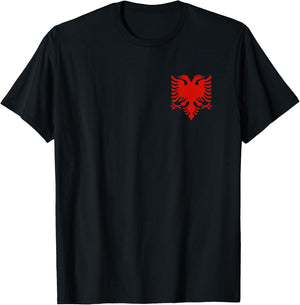 Albanian Flag Shqip Shqiponja Albanian Eagle Albania T-Shirt - T-Shirt | Black