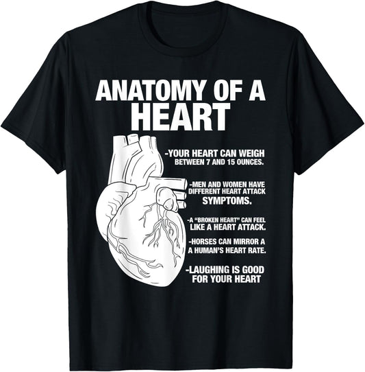 Anatomical Heart - Cool Cardiologist Design T-Shirt - T-Shirt | Black