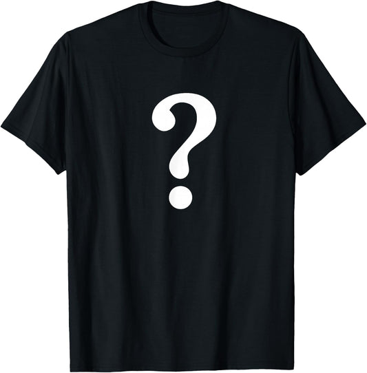 Question Mark , Funny Grammar T-Shirt - T-Shirt | Black
