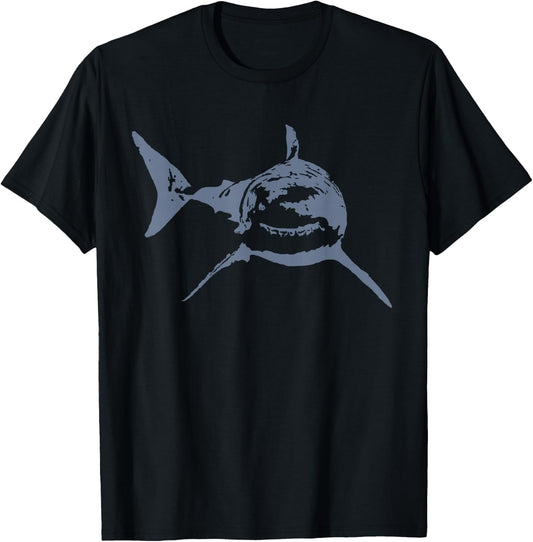 Great White Shark Graphic Design for Shark Lovers T-Shirt - T-Shirt | Black