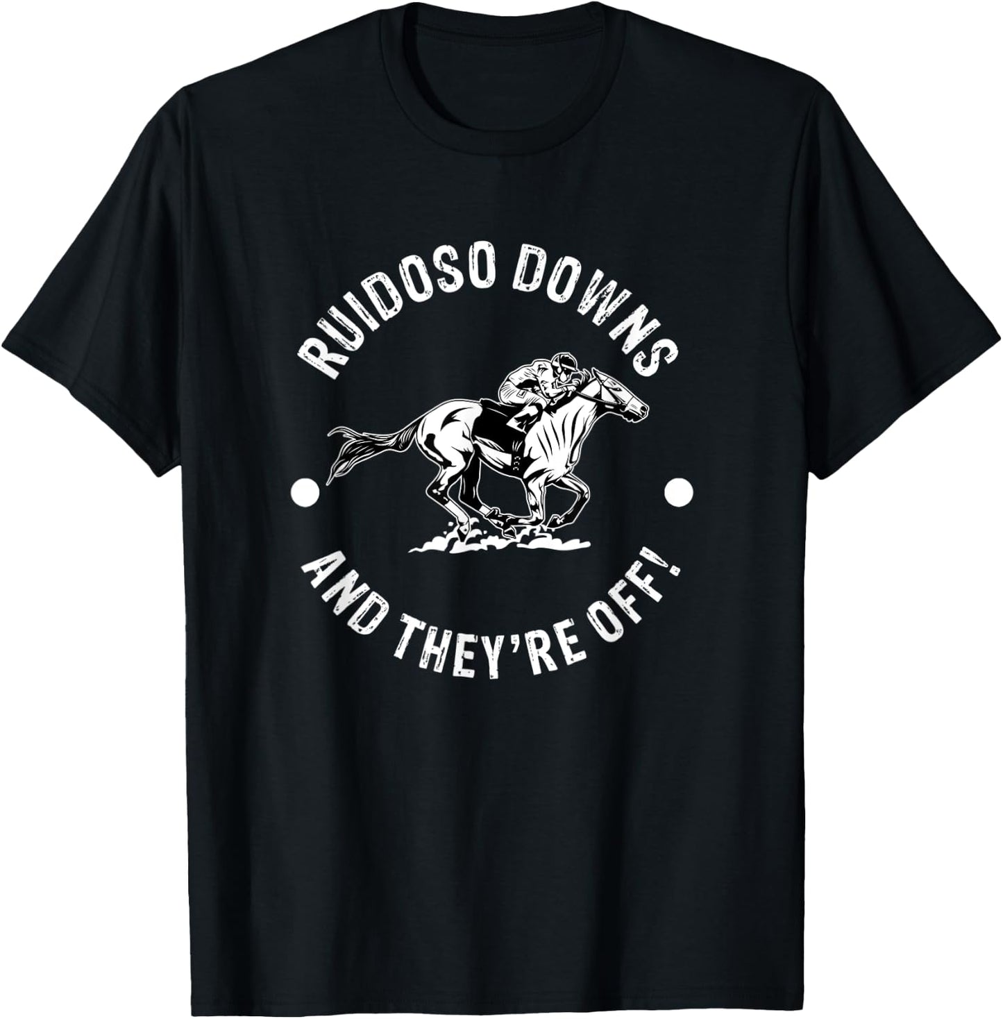 Ruidoso Downs Horse Racer Equestrian New Mexico USA Derby T-Shirt - T-Shirt | Black