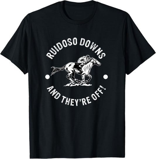 Ruidoso Downs Horse Racer Equestrian New Mexico USA Derby T-Shirt - T-Shirt | Black