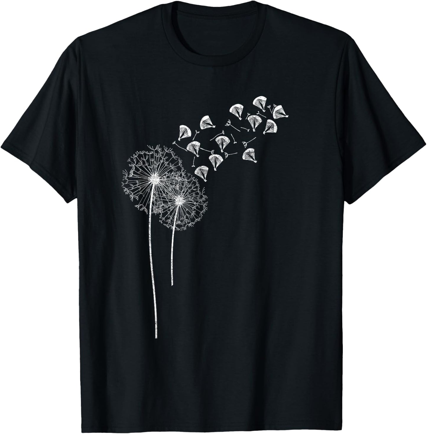 Paragliding pilots fly out of dandelion T-Shirt - T-Shirt | Black