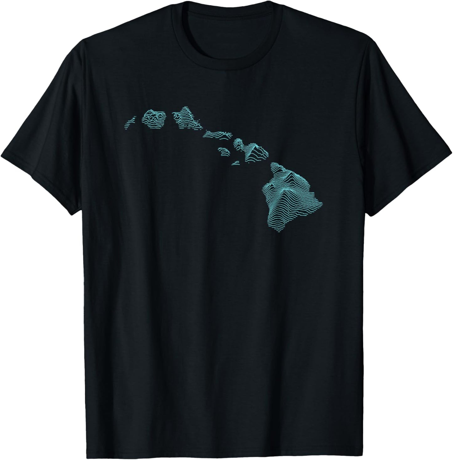 Hawaiian Island Chain Map T-Shirt - T-Shirt | Black