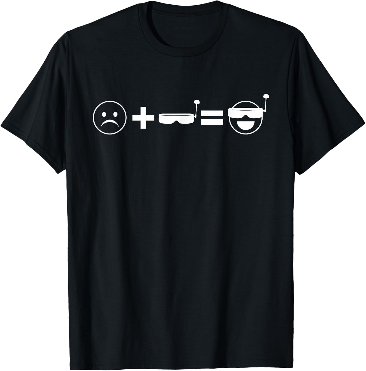 Sad Plus FPV Glasses are synonymous with Happy Freestyle T-Shirt - T-Shirt | Black