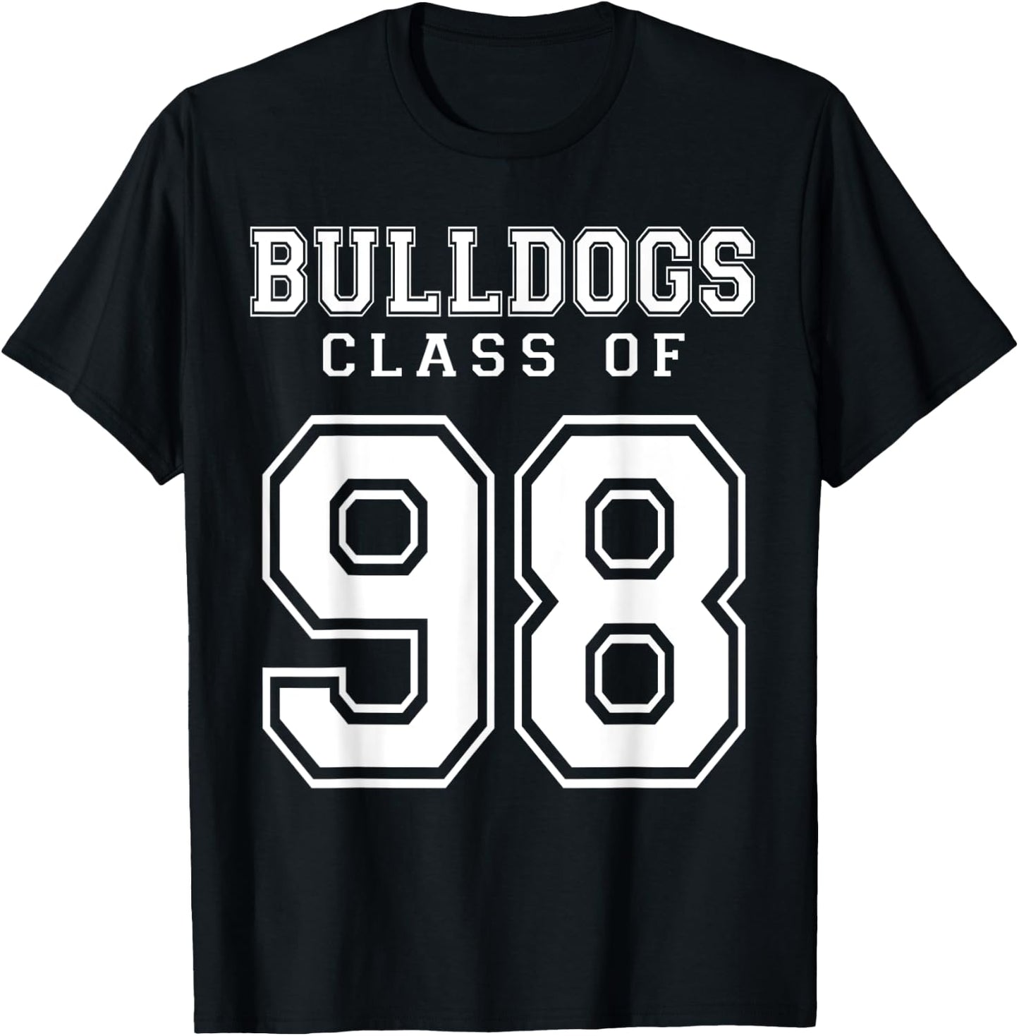 Class Of 1998 Bulldogs Custom Graduation Senior Personalized T-Shirt - T-Shirt | Black