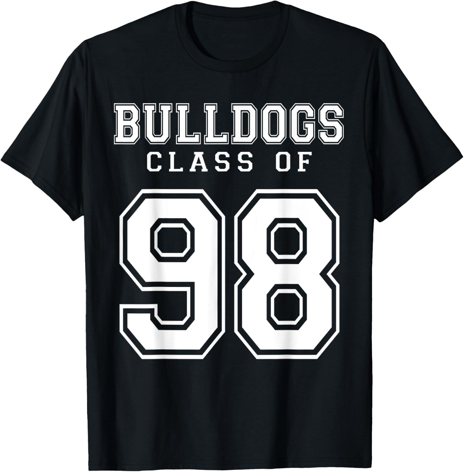 Class Of 1998 Bulldogs Custom Graduation Senior Personalized T-Shirt - T-Shirt | Black