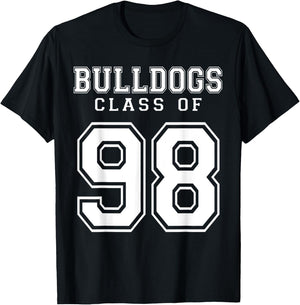 Class Of 1998 Bulldogs Custom Graduation Senior Personalized T-Shirt - T-Shirt | Black