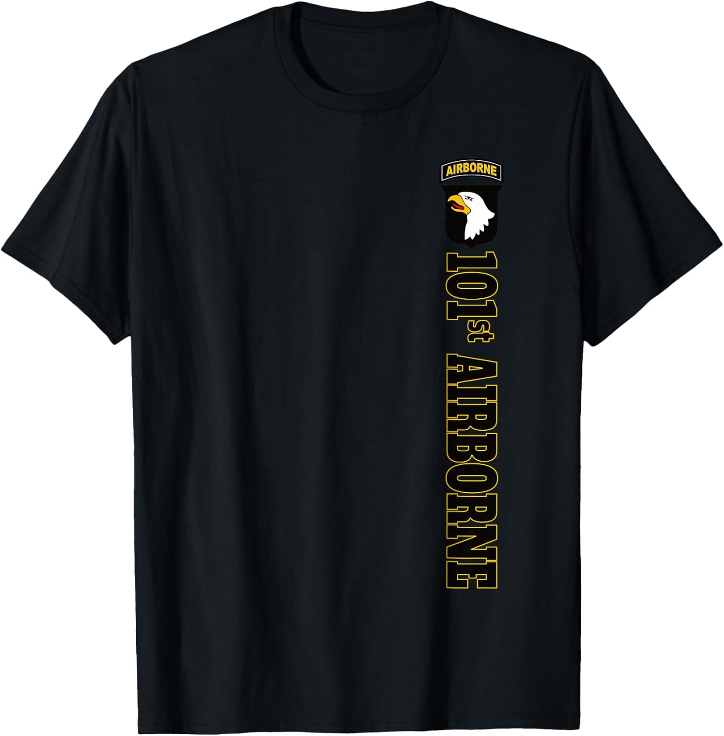 US Army 101st AIRBORNE Division Color Patch T-Shirt - T-Shirt | Black