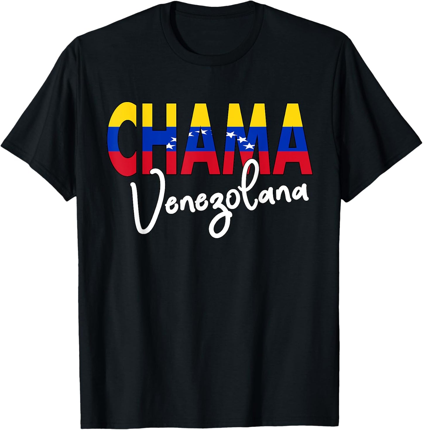 Artistic Design Chama Venezolana Flannel Flag Venezuela T-Shirt - T-Shirt | Black
