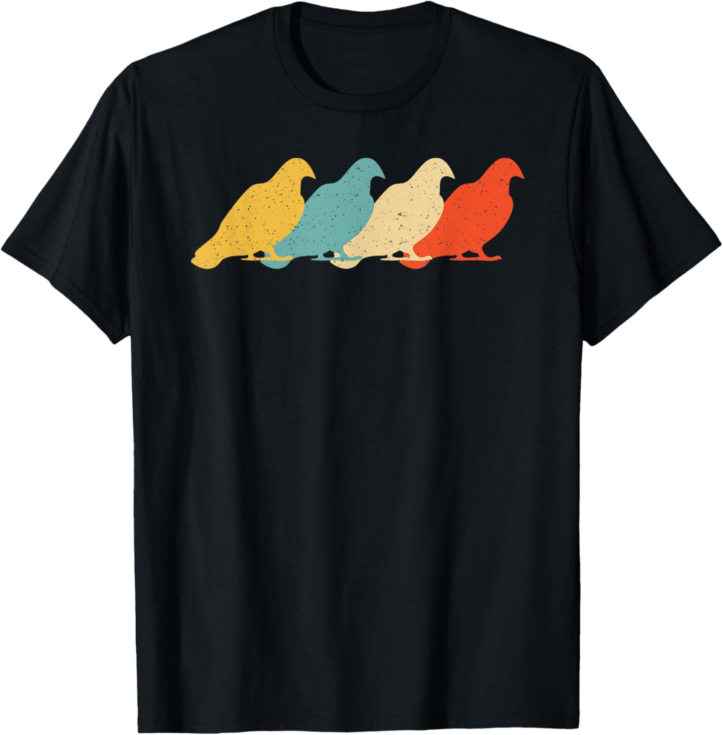Pigeon Vintage Retro Bandtail Bird Dove Lover 60s 70s Gift T-Shirt - T-Shirt | Black