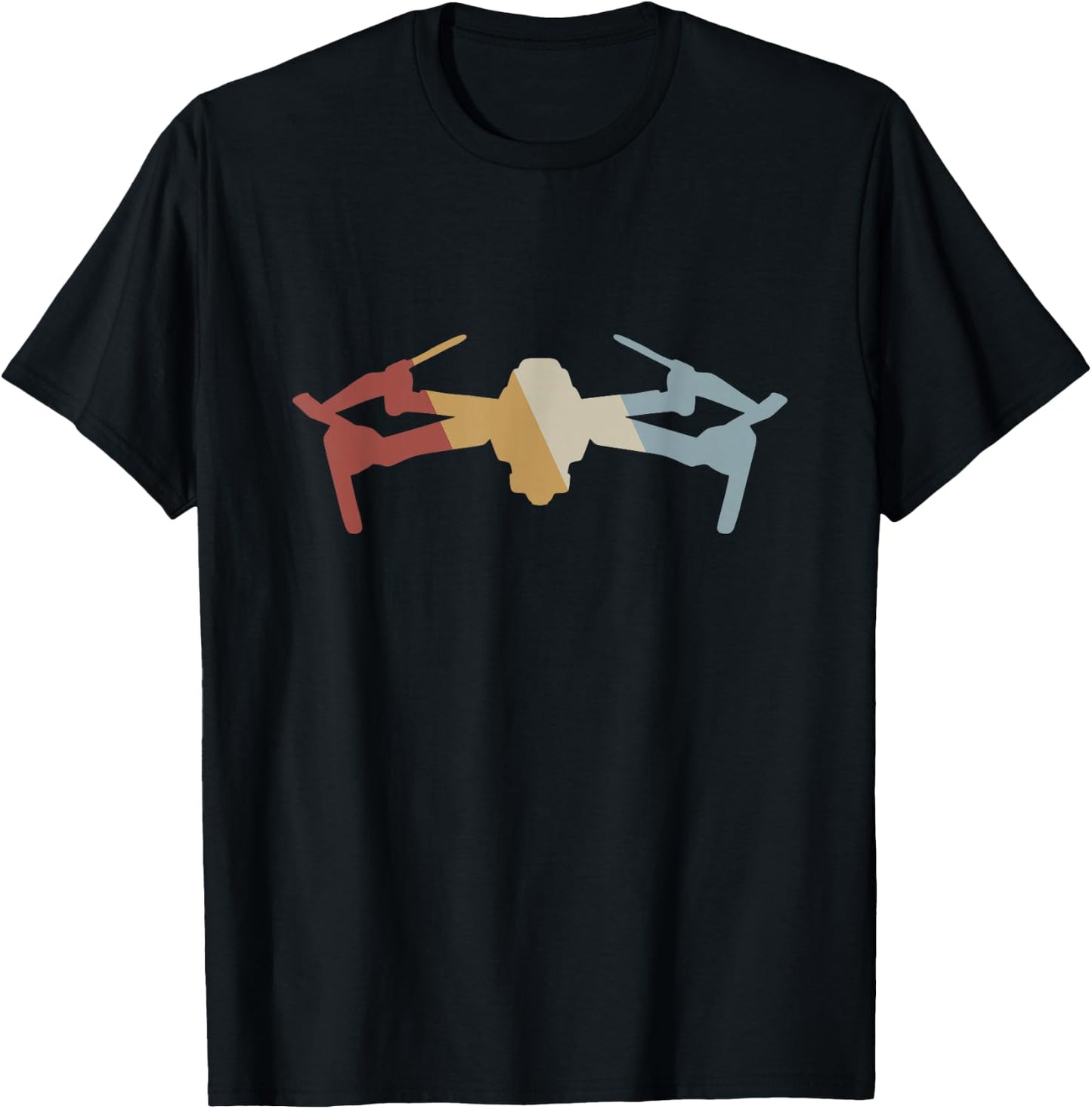 Drone Retro Style Vintage T-Shirt - T-Shirt | Black