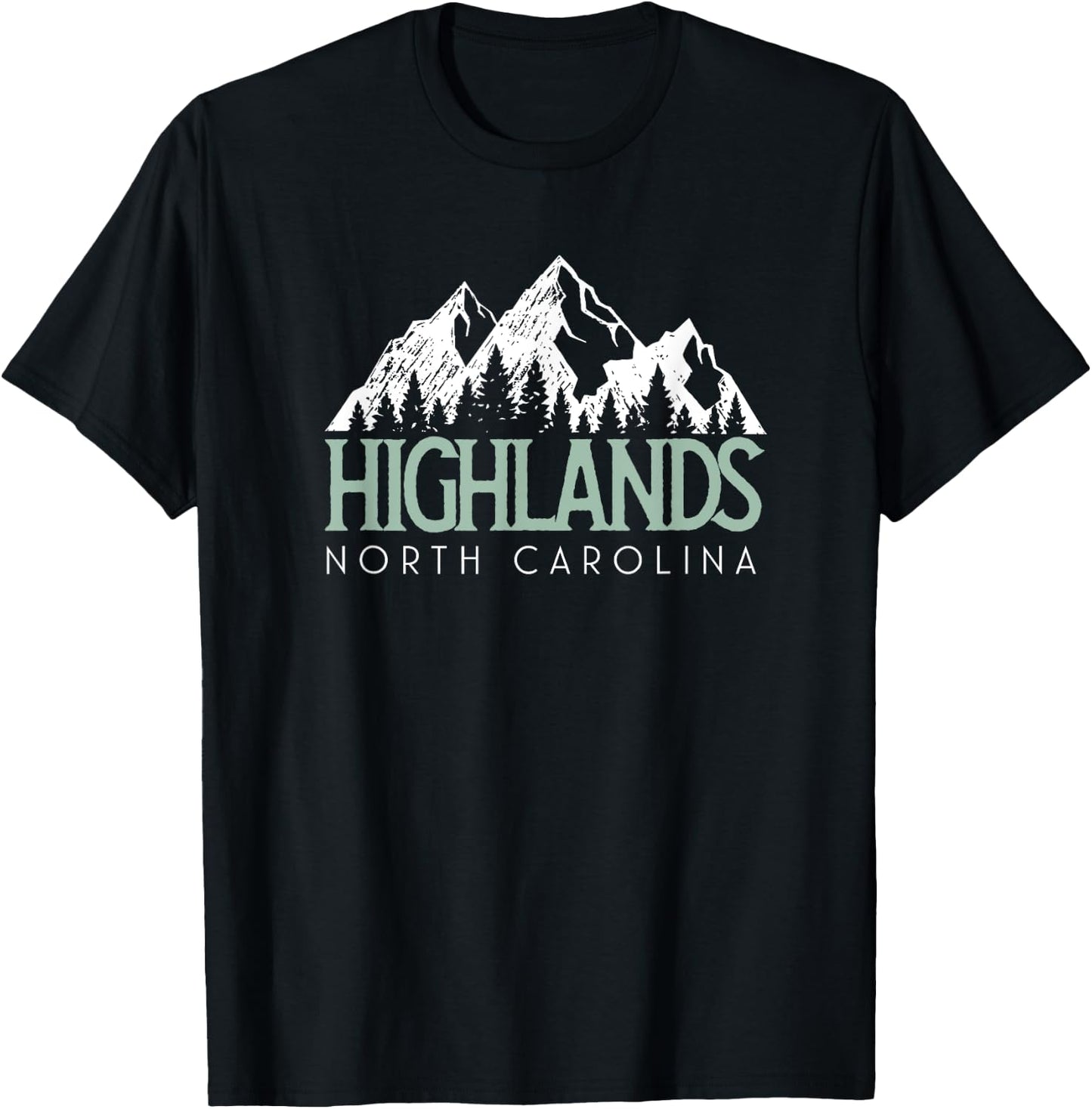 Vintage Highlands NC T-Shirt - T-Shirt | Black