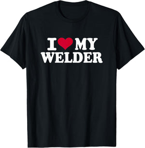I love my welder T-Shirt - T-Shirt | Black