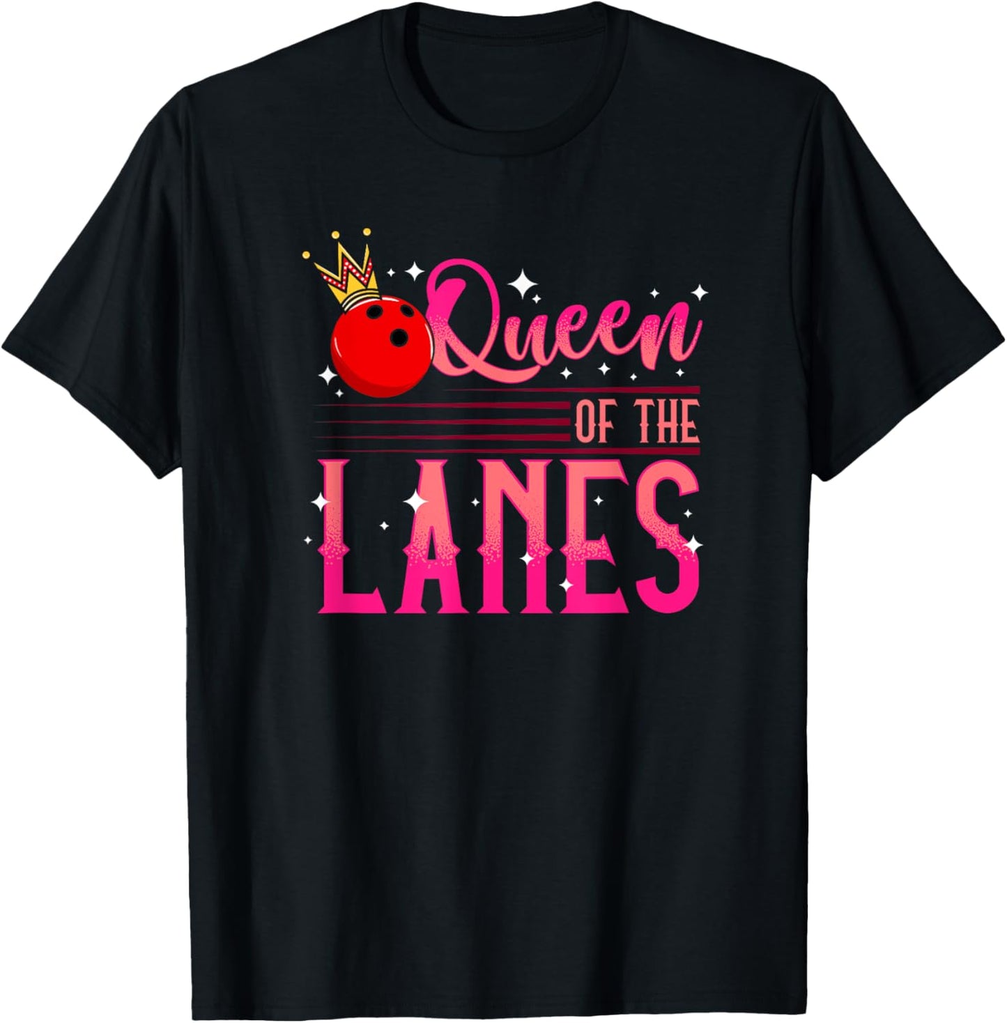 Female Bowling Player Design | bowler | Bowling T-Shirt - T-Shirt | Black
