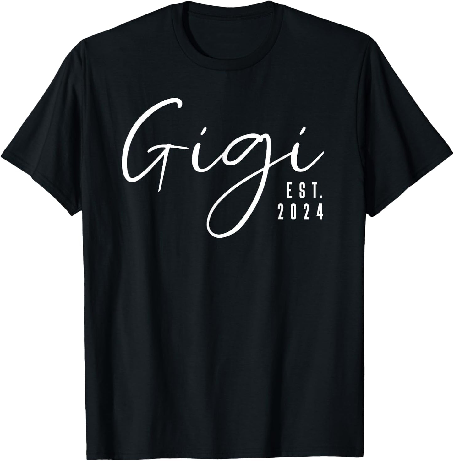 Gigi Est 2024 Gigi To Be Gifts New Grandma T-Shirt - T-Shirt | Black