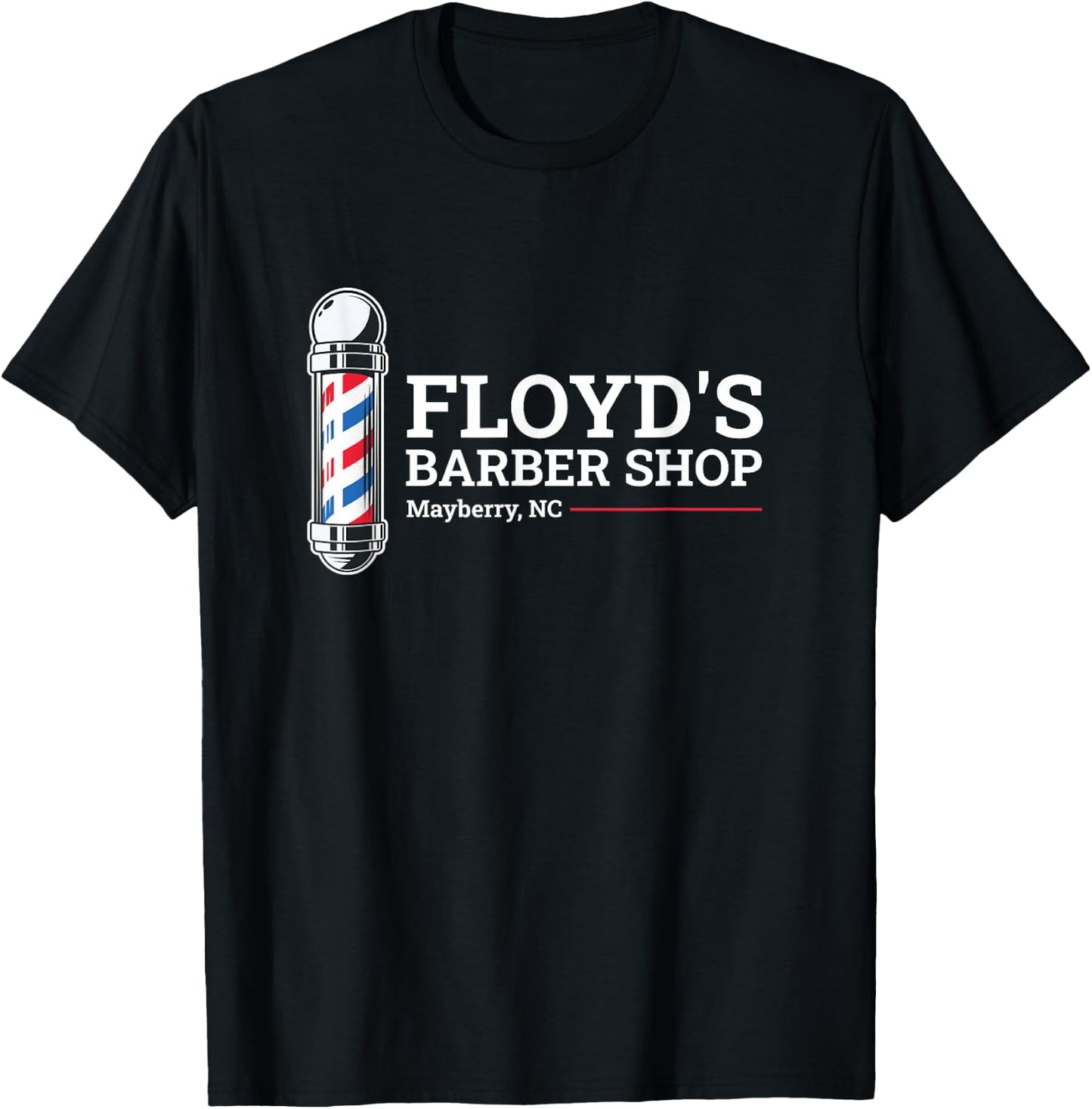 Floyd's Barber Shop Mayberry North Carolina T-Shirt - T-Shirt | Black