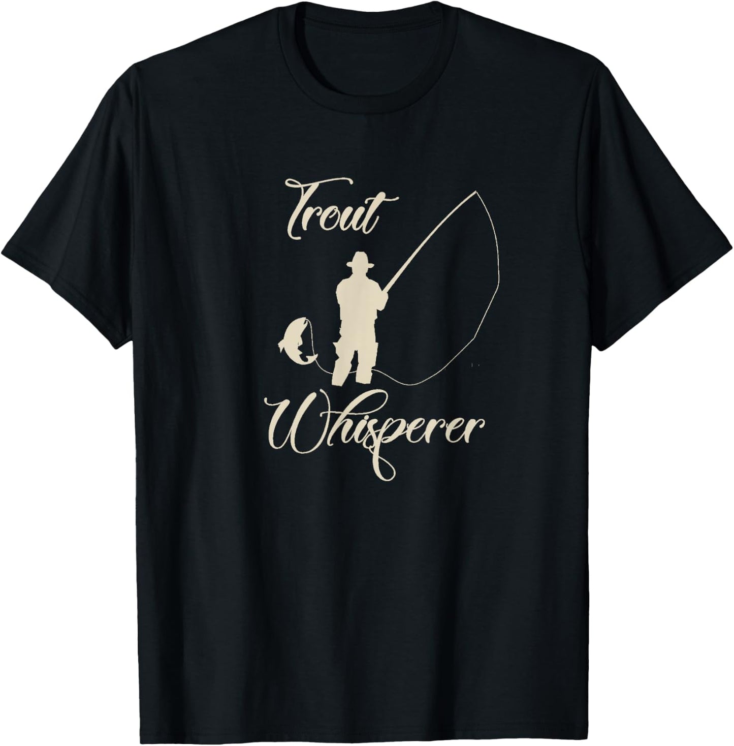 Trout Fishing "Trout Whisperer" fly fishing T-Shirt - T-Shirt | Black