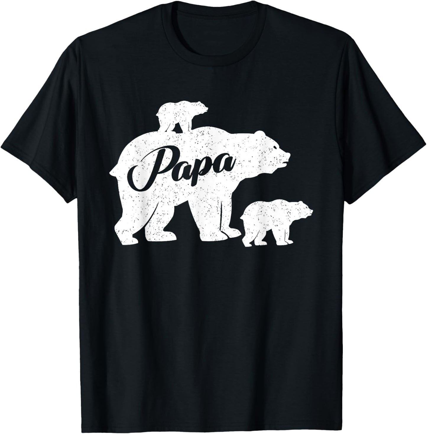 Papa Bear - Baby Newborn Twin Dad Bear Papabear T-Shirt - T-Shirt | Black