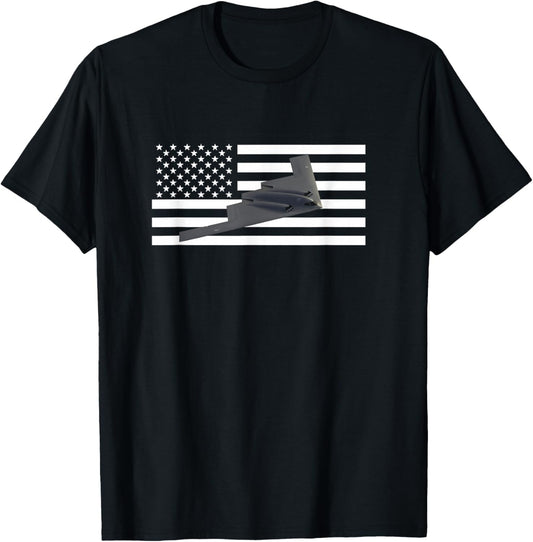 B-2 Spirit Bomber Airplane T-Shirt - T-Shirt | Black