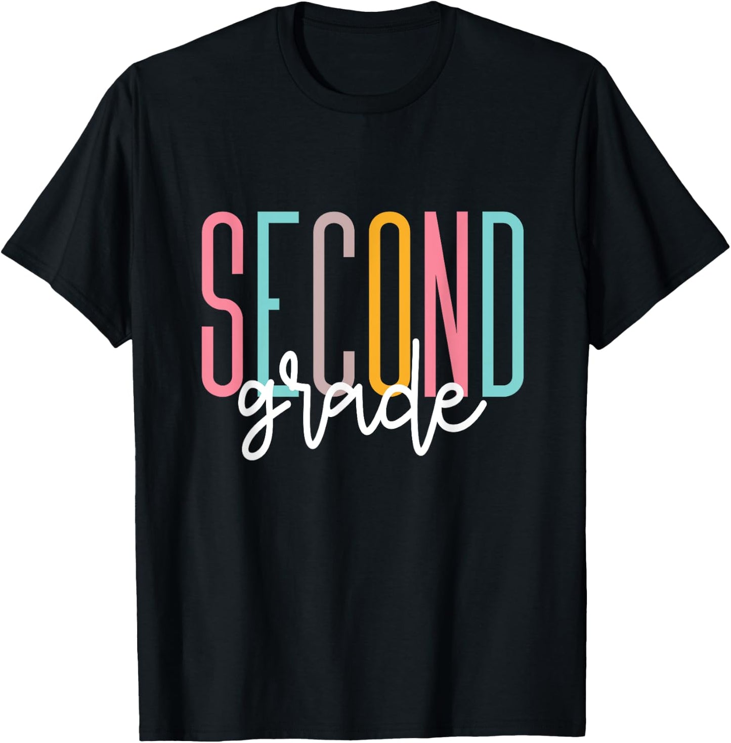 Second Grade Girls Boys Teacher Team 2nd Grade Squad T-Shirt - T-Shirt | Black