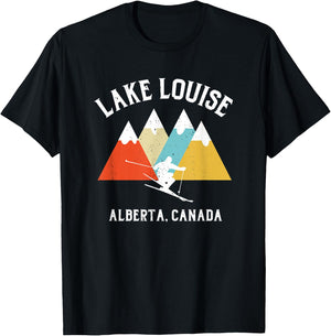 Lake Louise Alberta Canada Ski Vacation Souvenir T-Shirt - T-Shirt | Black