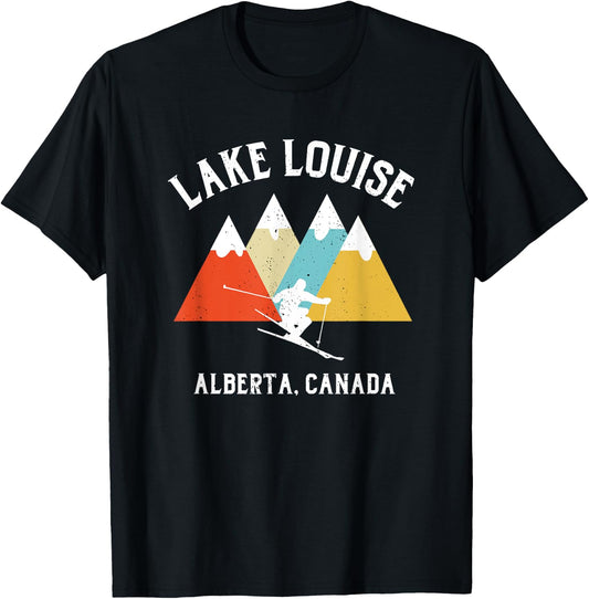Lake Louise Alberta Canada Ski Vacation Souvenir T-Shirt - T-Shirt | Black