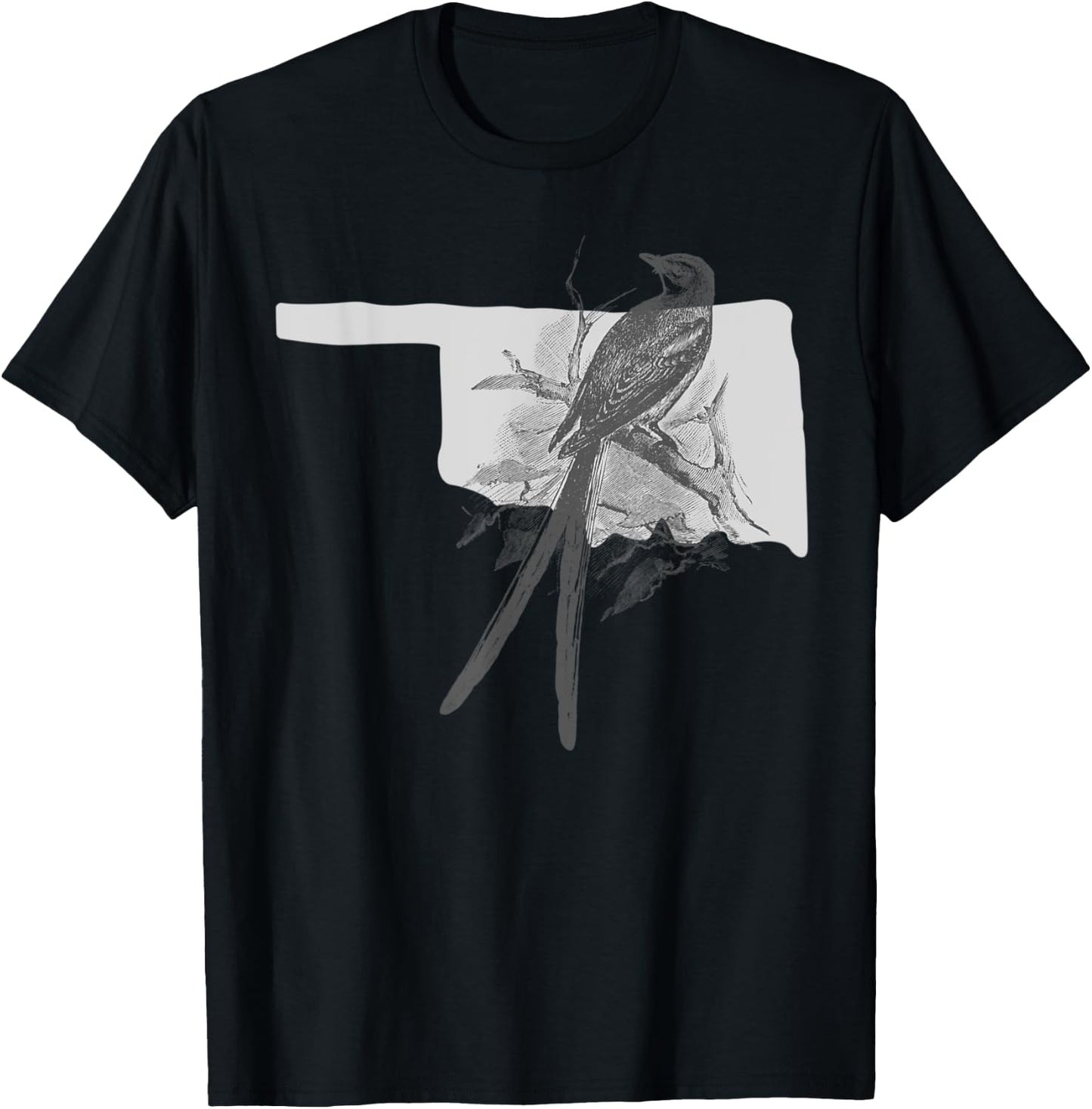Oklahoma State Scissor-Tailed Flycatcher T-Shirt - T-Shirt | Black