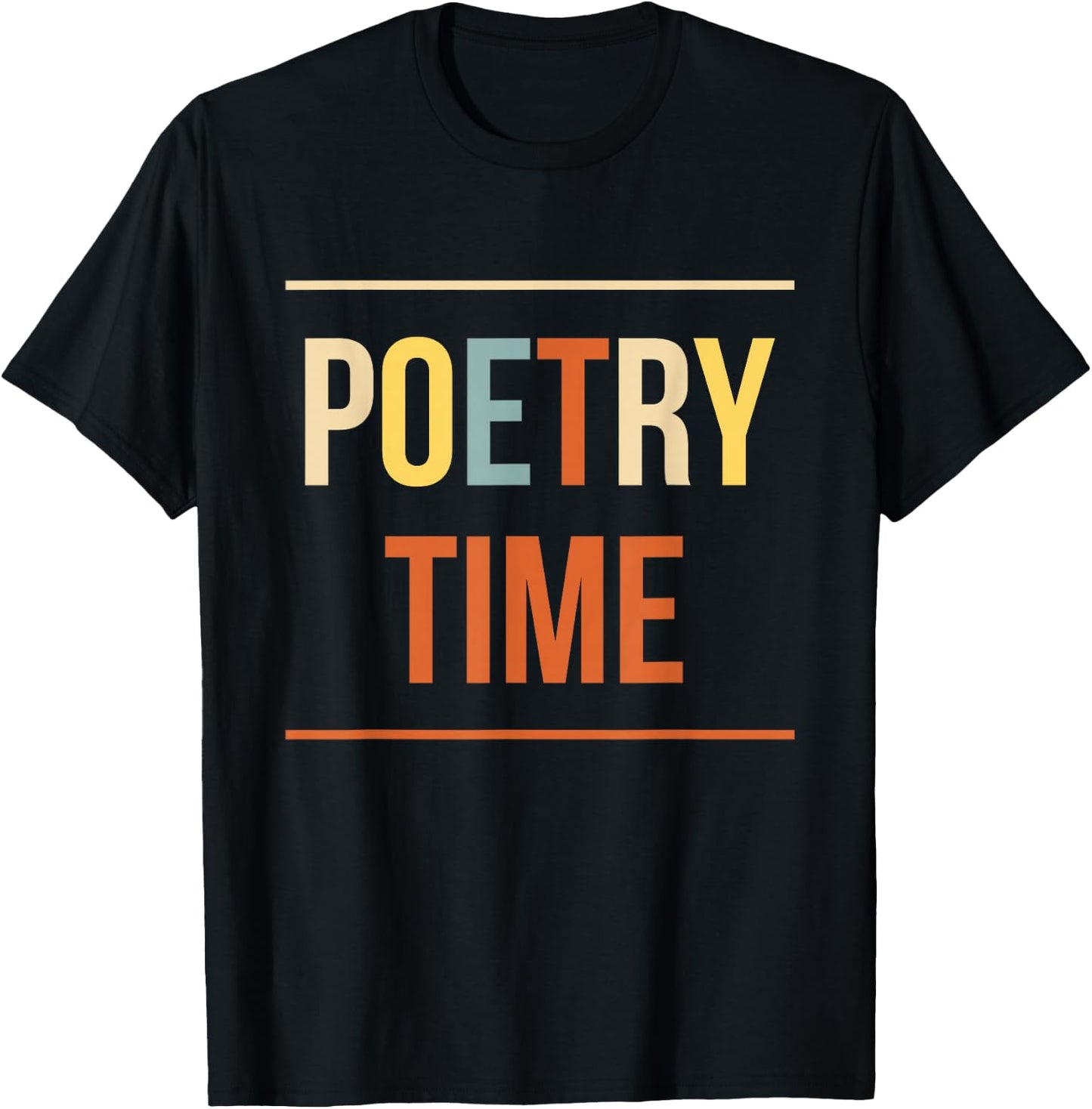 Poetry Time Poet Poem T-Shirt - T-Shirt | Black