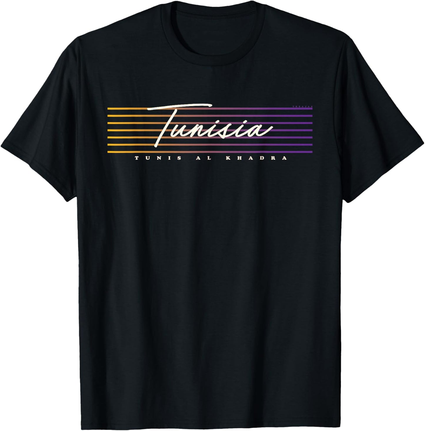 Nostalgic Retro Style Tunisia T-Shirt - T-Shirt | Black