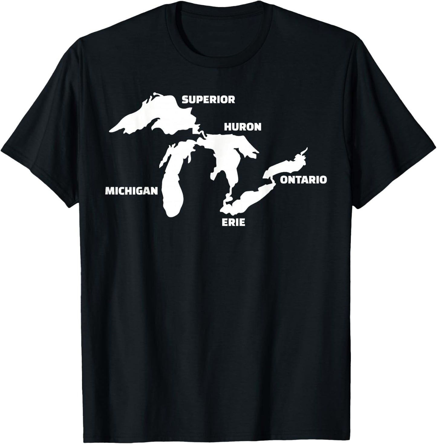 Great Lakes Card T-Shirt - T-Shirt | Black