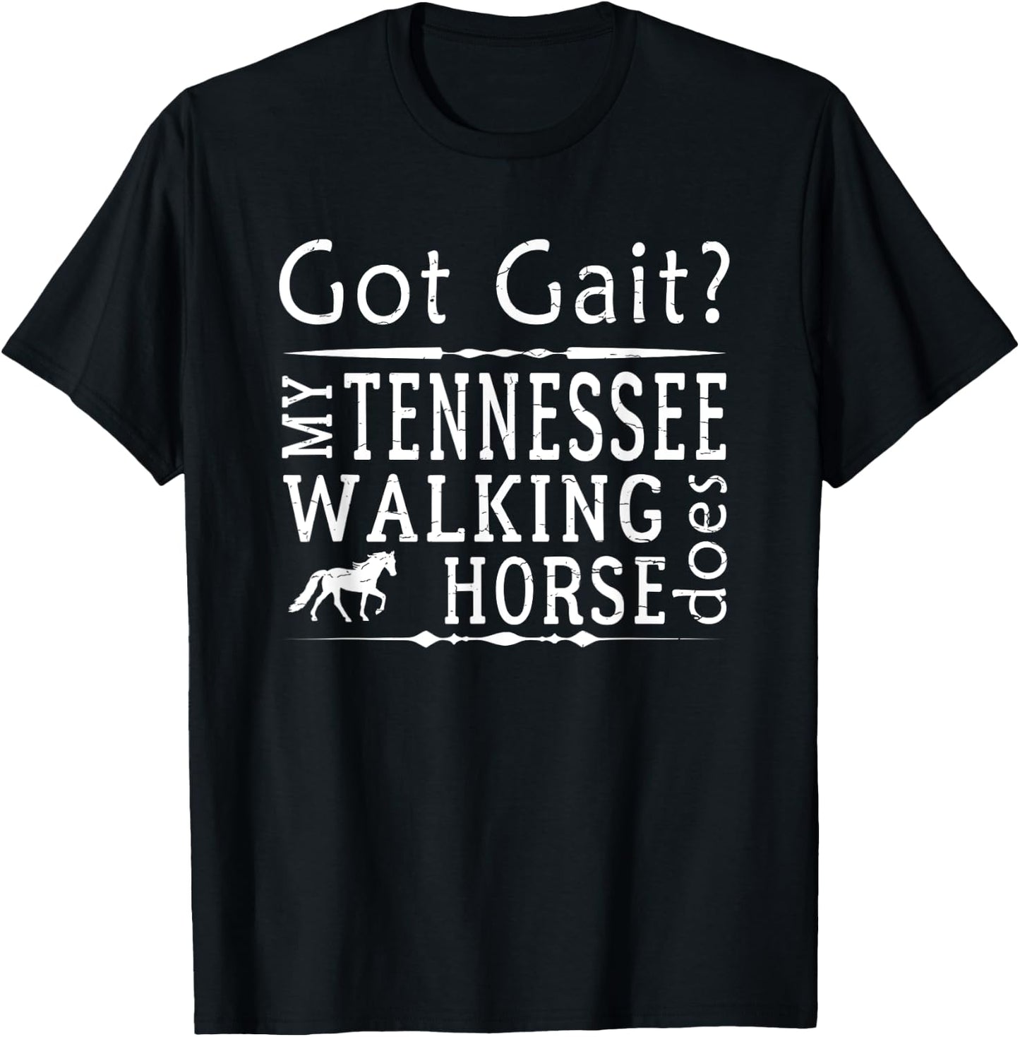 TN Walking Horse Design For Tennessee Walker Owners T-Shirt - T-Shirt | Black