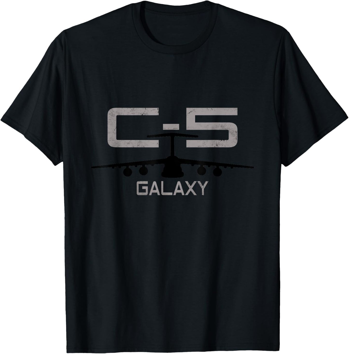 C-5 Galaxy Airlift Cargo Airplane T-Shirt - T-Shirt | Black