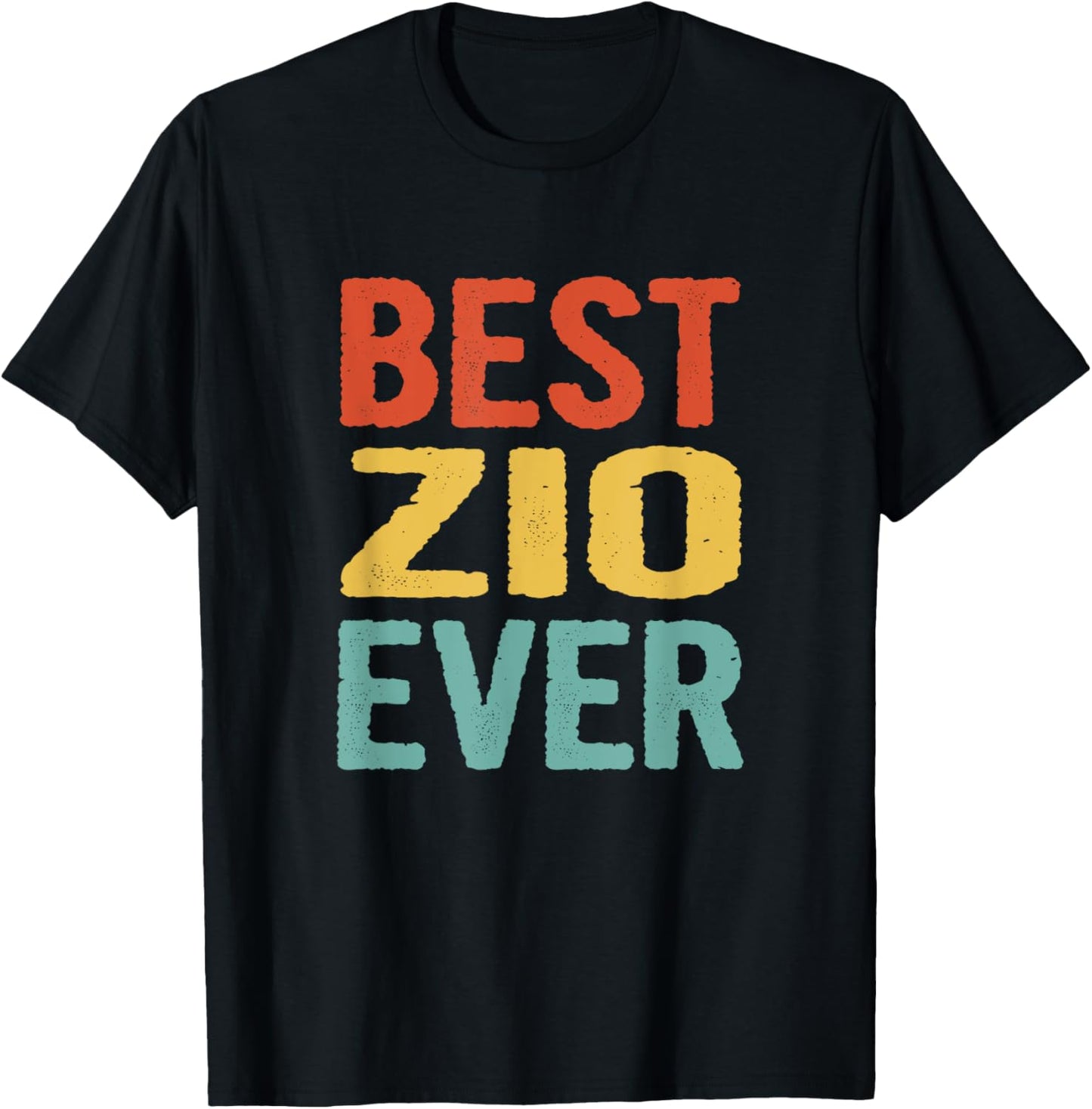 Vintage Best Zio Ever Funny Retro Birthday Gift Zio T-Shirt - T-Shirt | Black