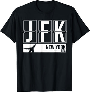 JFK - New York Airport Code Souvenir or Gift Shirt T-Shirt - T-Shirt | Black