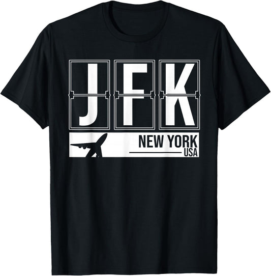 JFK - New York Airport Code Souvenir or Gift Shirt T-Shirt - T-Shirt | Black