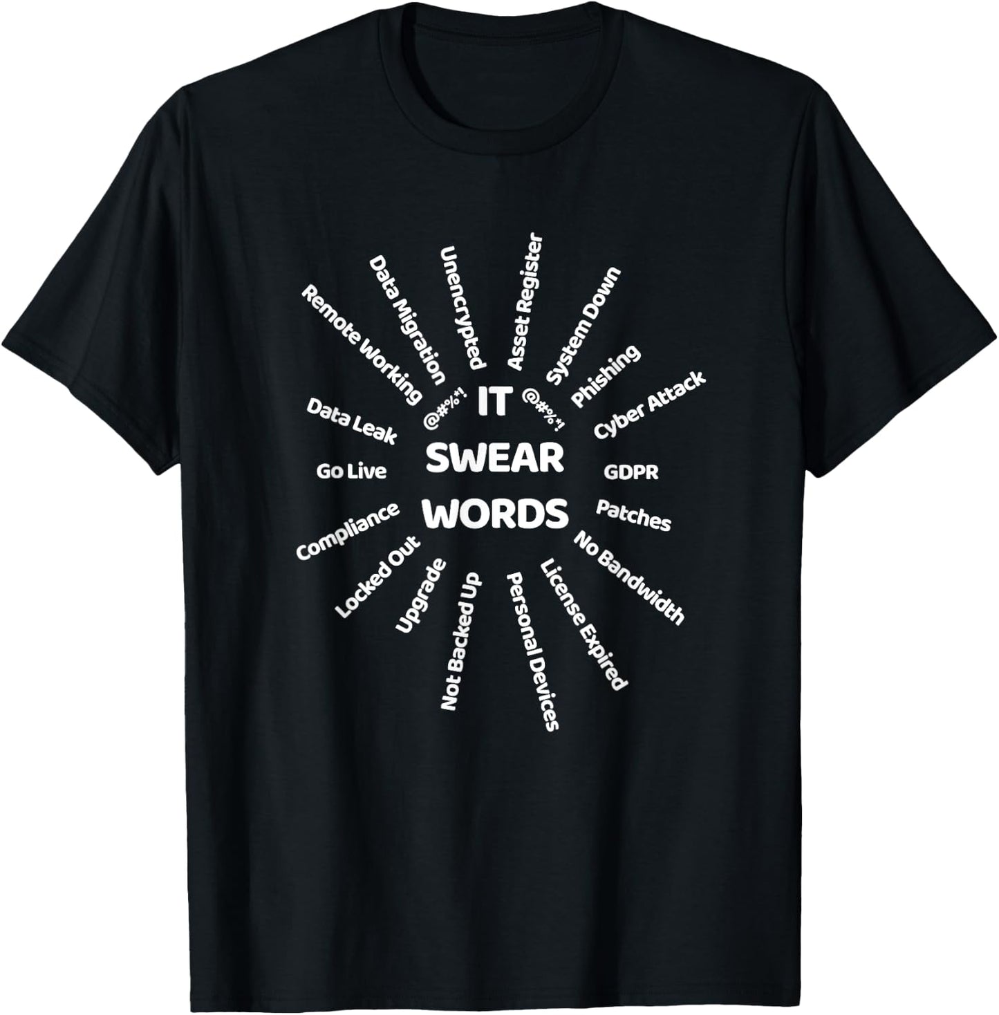 IT Service Desk Information Technology Words Meme Women Men T-Shirt - T-Shirt | Black