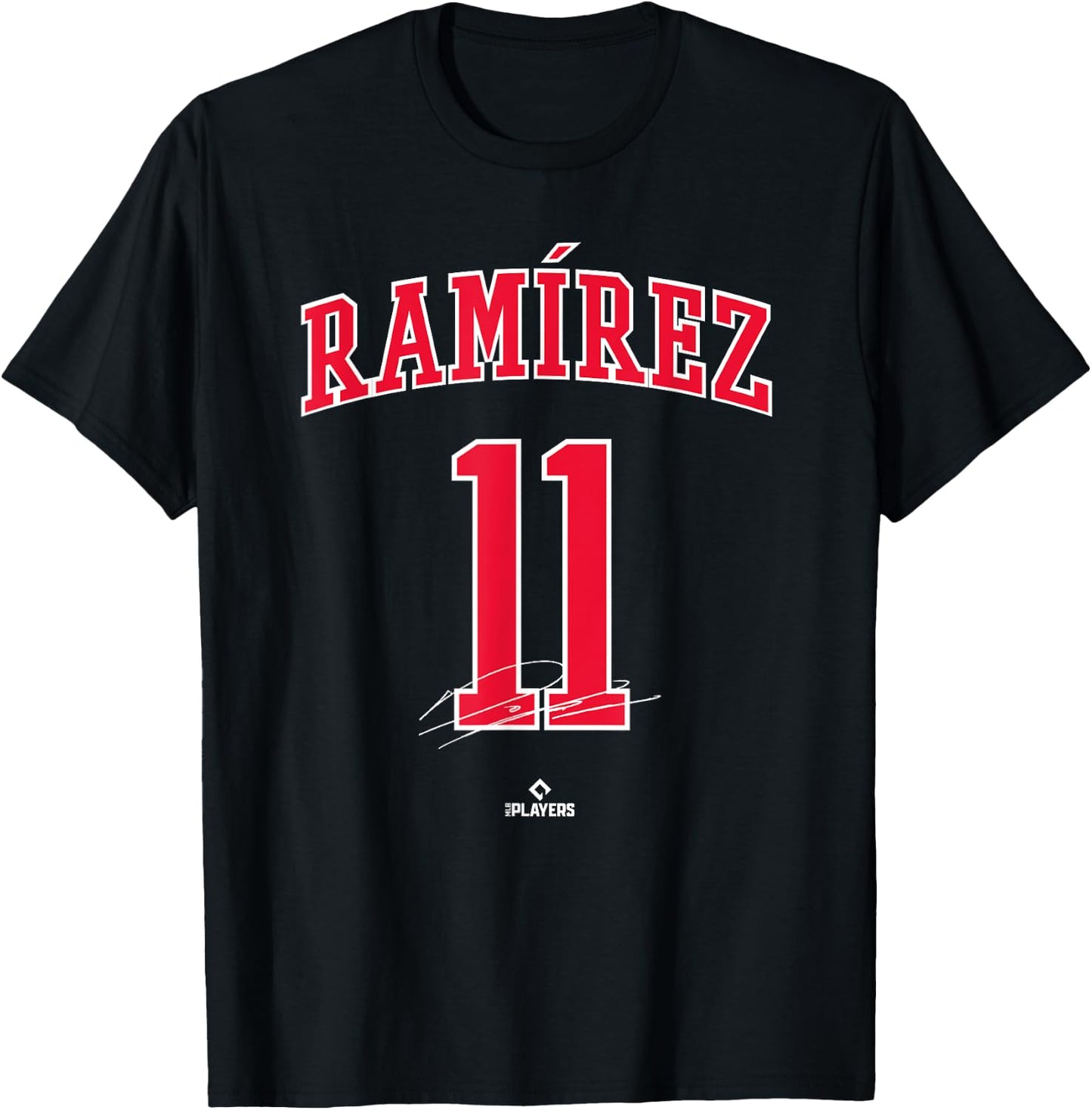 Jose Ramirez Cleveland Baseball Player MLBPA Baseball Fan T-Shirt - T-Shirt | Black