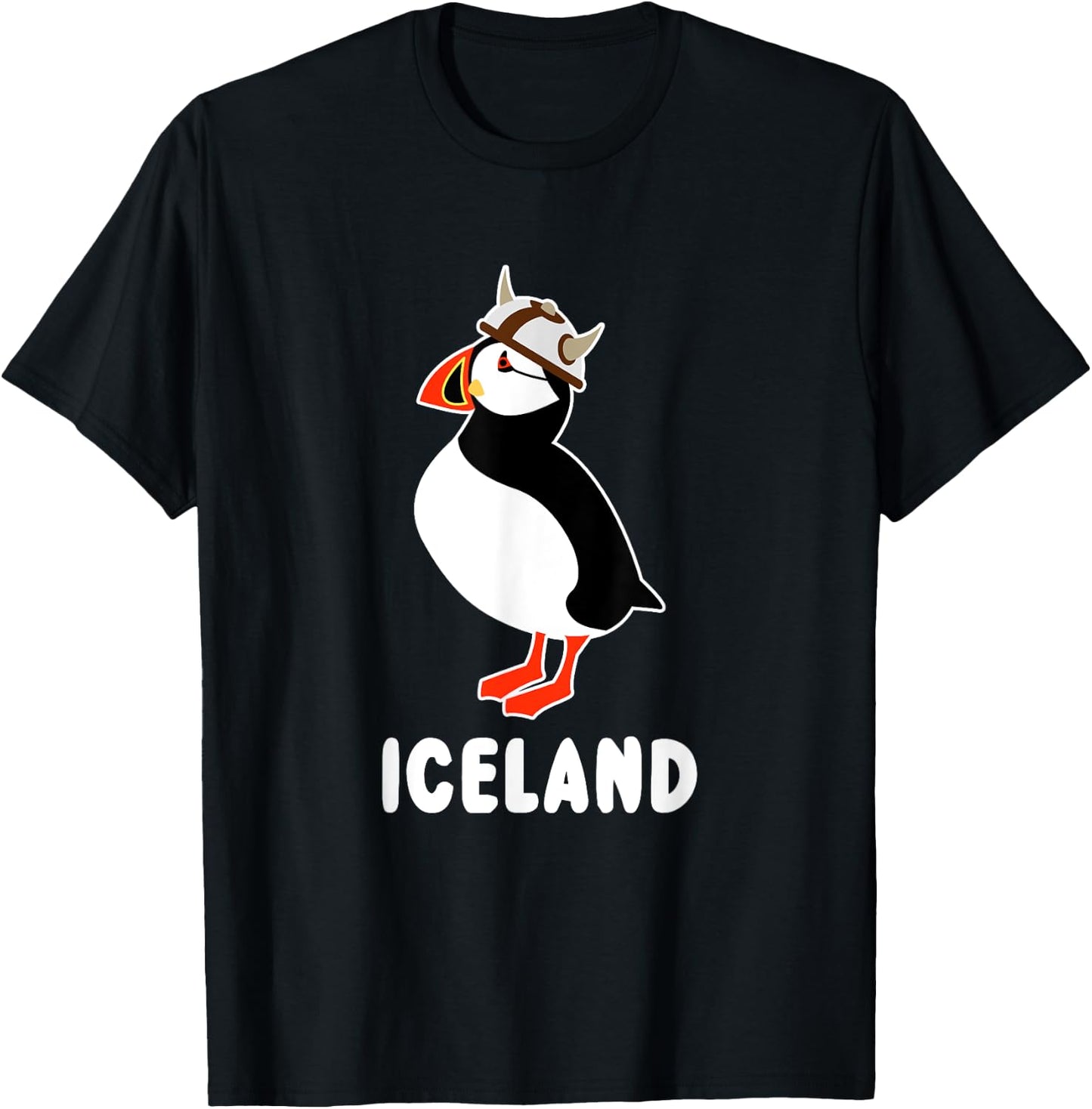 Puffin Viking Iceland T-Shirt - T-Shirt | Black