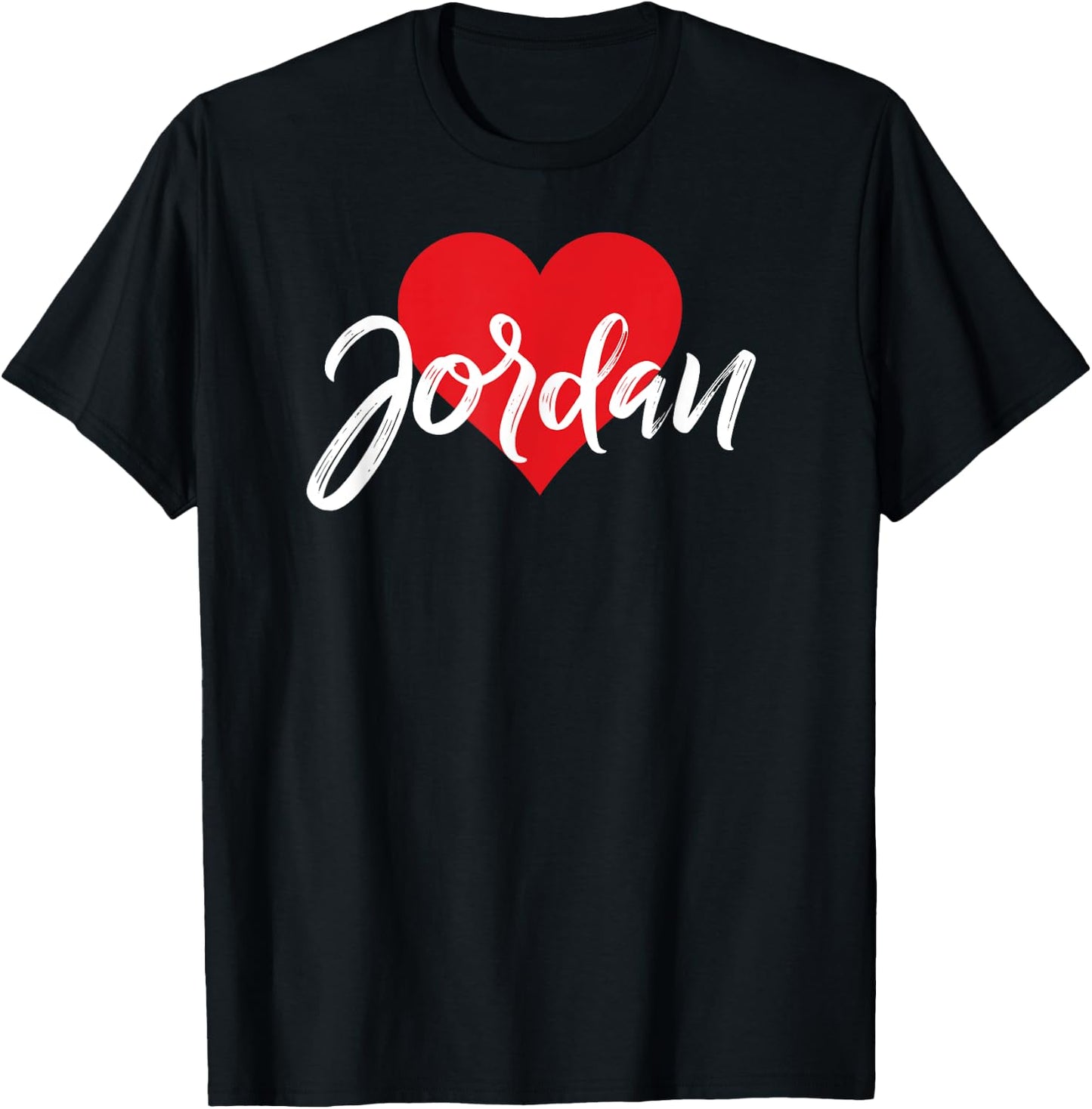 I Love Jordan First Name I Heart Named T-Shirt - T-Shirt | Black