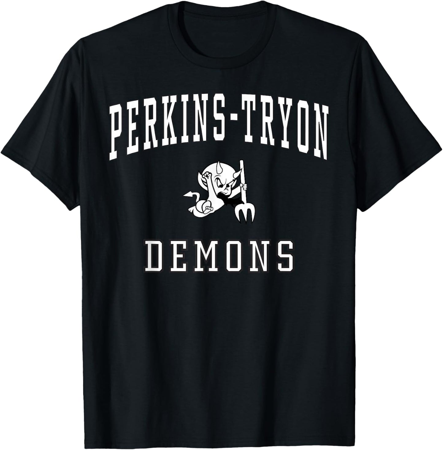 Perkins-Tryon High School Demons C1 T-Shirt - T-Shirt | Black
