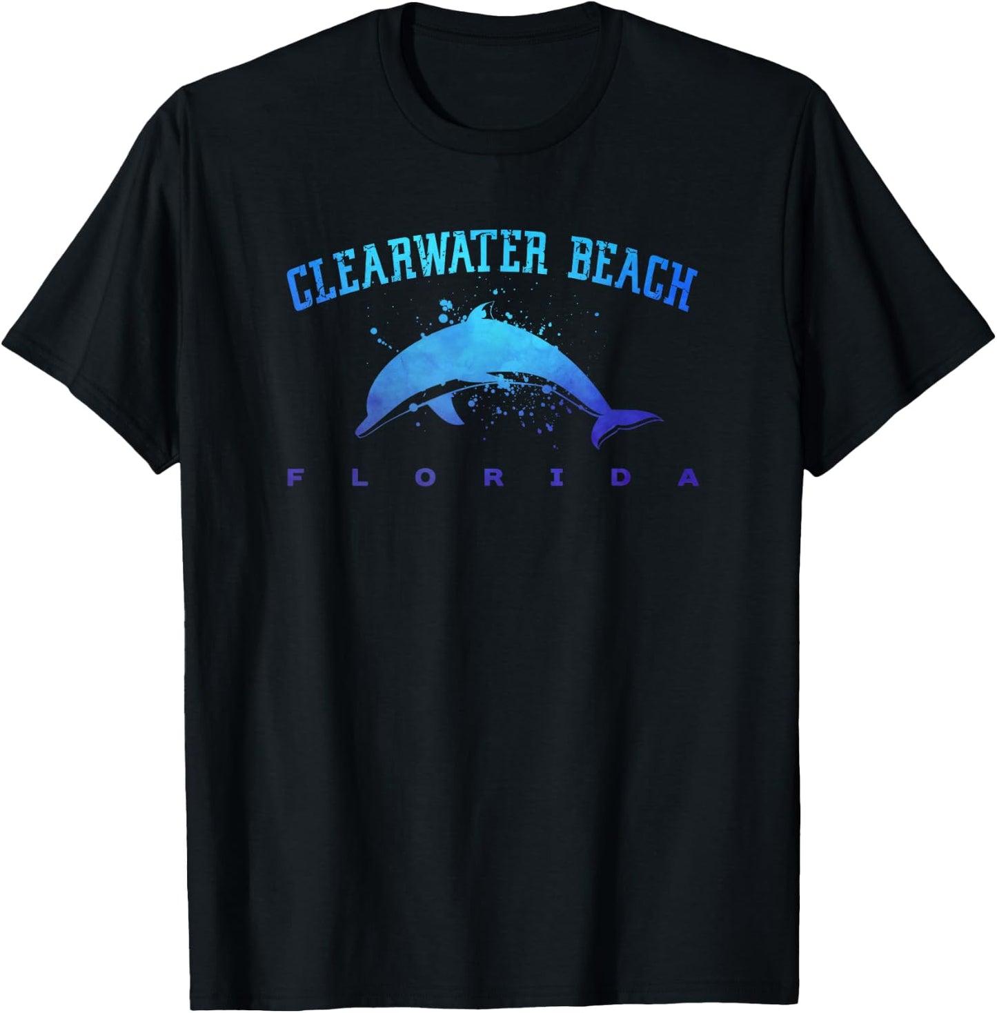 Clearwater Beach Florida Dolphin Scuba Diving Snorkeling T-Shirt - T-Shirt | Black